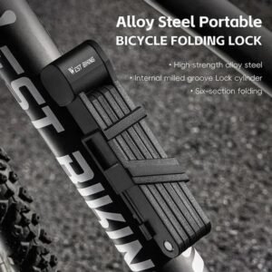 Bicycle Folding Lock 2 Keys 87cm High Security Alloy Steel Lock For MTB Road Bike E-Bike Anti-Theft Foldable Lock - Image 5