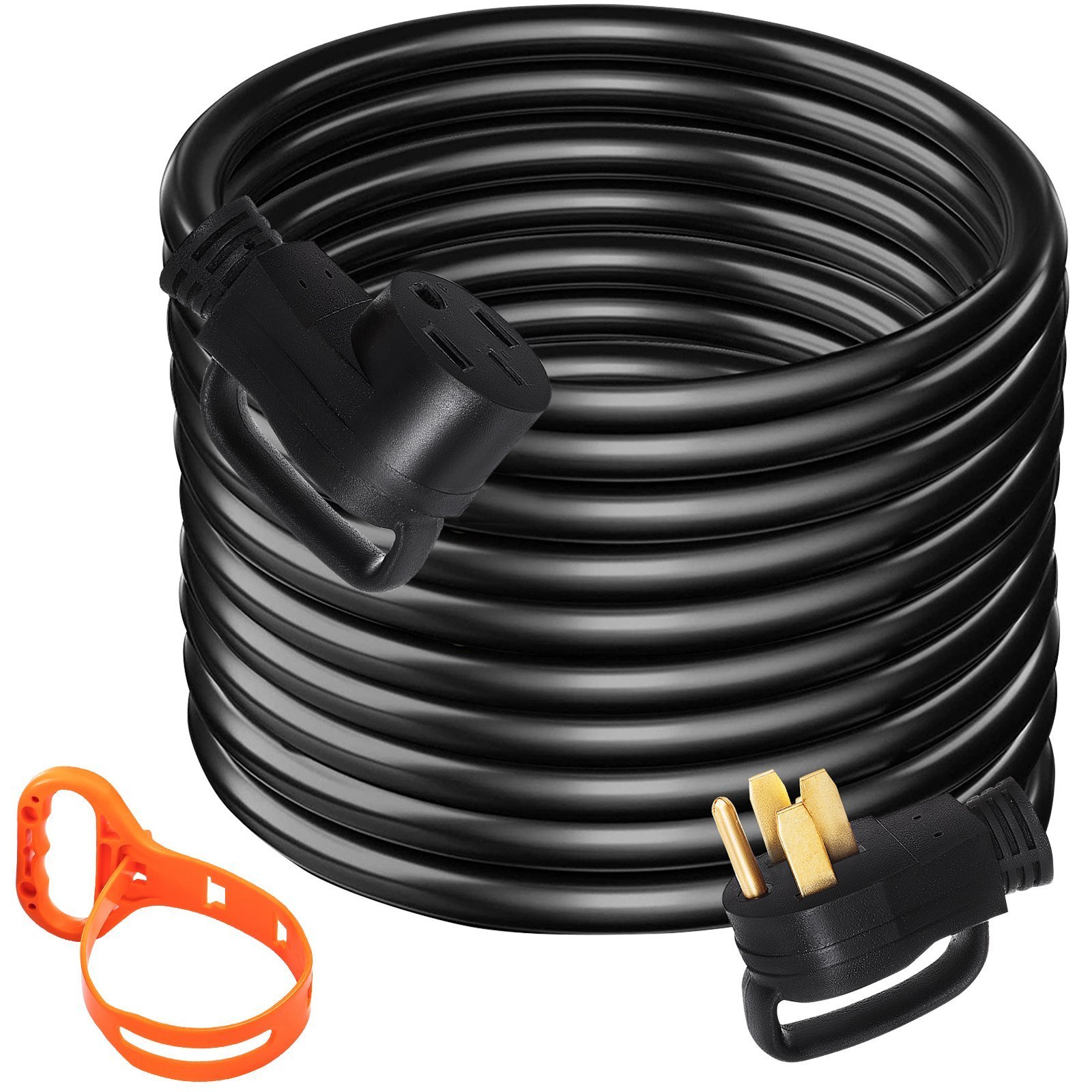25Ft 50 Amp RV Extension Cord Durable Premium Power Cord RV 26.5mm Wire Diameter Extension Cord Copper Wire RV Cord Power Supply Cable For Trailer Motorhome Camper With Handles - Image 1