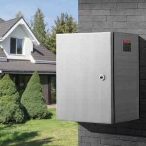 Steel Electrical Box, 24'x 20'x 8', 304 Stainless Steel Electrical Enclosure Box, Wall-Mounted Outdoor Electrical Electronic Equipment Enclosure With Mounting Plate Hinges Lock, IP66 Waterproof - Image 6