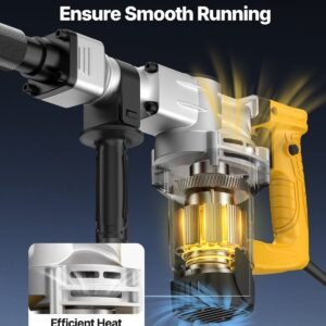 Demolition Jack Hammer Concrete Breaker 1400W Electric Hammer 2 Chisel Bit - Image 2
