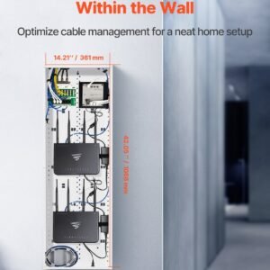 Structured Media Enclosure 42 In Recessed In-Wall TV Media Box With Cover - Image 4