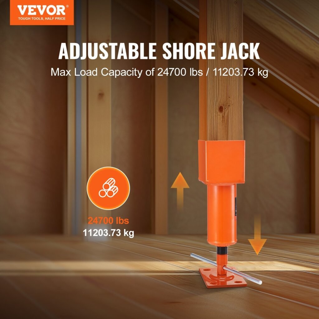 Adjustable Shore Lift Stand Floor Roof Beam 4'x4' House Leveling Jack Post