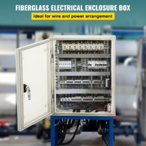 Fiberglass STELL Enclosure, 12 X 10 X 6'' NEMA 4X Fiberglass Electrical Box, IP66 Waterproof & Dustproof, Outdoor/Indoor Electrical Junction Box, With Mounting Plate(30 X 25 X 14 Cm) - Image 3