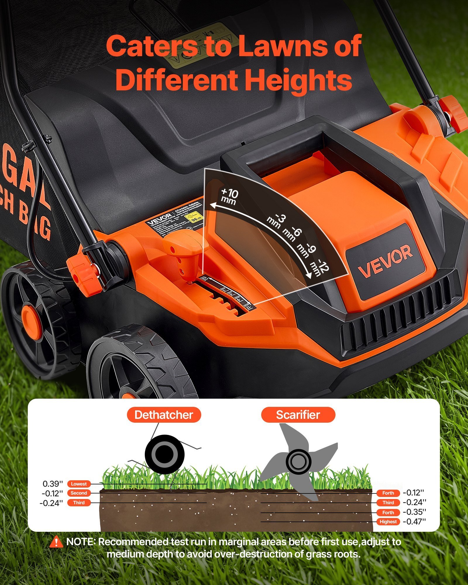 2-in-1 Electric Dethatcher And Scarifier Lawn Dethatcher 13-Inch 13 Amp - Image 2
