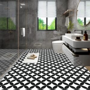 20pcs Self-Adhesive PVC Floor Tiles 7.9 X 7.9 Inch Peel And Stick Waterproof Flooring Strips Non-Slip DIY Floor Tiles Suitable For Intchen Living Room Covers 4.3 Square Feet Easy Installation Removabl - Image 1