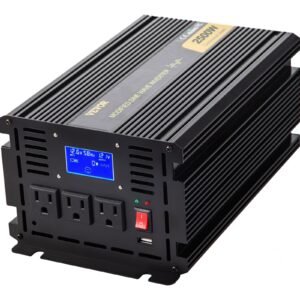 Power Inverter, 2500W Modified Sine Wave Inverter, DC 12V To AC 120V Car Converter, With LCD Display, Remote Controller, LED Indicator, AC Outlets Inverter For Truck RV Car Boat Travel Camping - Image 1